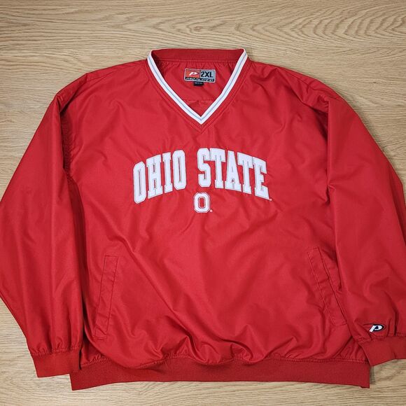 Ohio State Buckeyes Windbreaker Pullover Jacket Adult 2XL XXL Embroidered Vtg - Picture 1 of 12